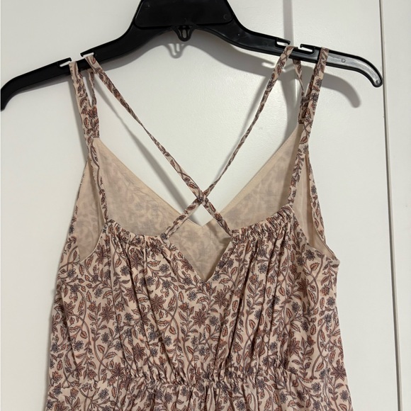 Banana Republic Beige Floral Tiered Maxi Dress Women's Size XS - Picture 5 of 14